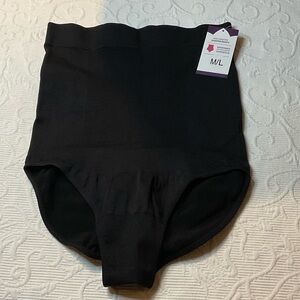 Empetua/Shapermint Black High-Waisted Shapewear Briefs. M/L. NWT